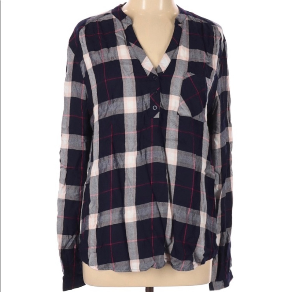 NSR FLANNEL LONG SLEEVE 3/4 BUTTON SHIRT
